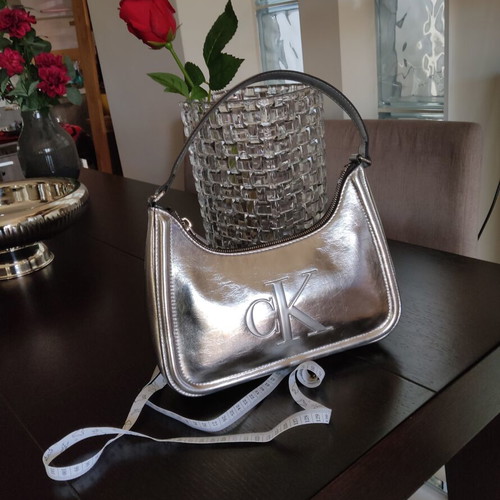 Calvin Klein silver handbag new, authentic