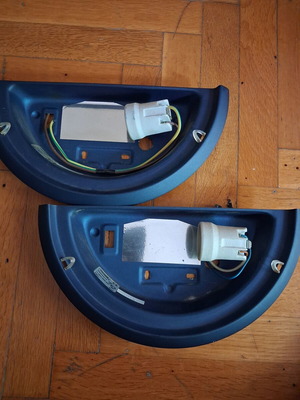 Wall lights used, without ceiling fixture