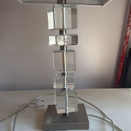 Zara Home table lamp used, metal and glass