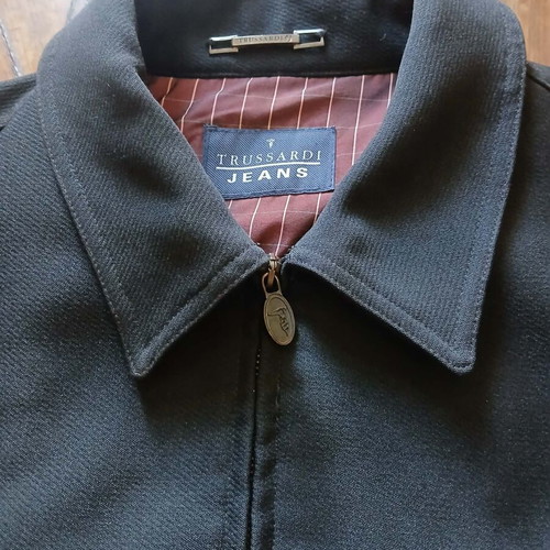 Trussardi Jeans men's jacket used, blue, size 50
