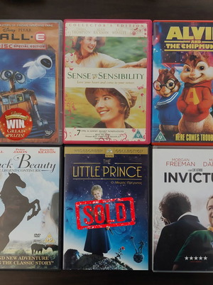 DVD movies like new, various genres and titles