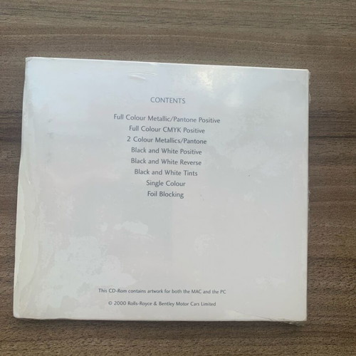 Bentley Identity Artwork CD-Rom 2000 sealed, collectible automotive memorabilia
