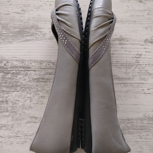 Ballerinas gray new, lightweight and comfortable women's shoes