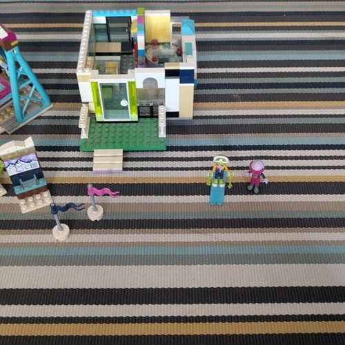 LEGO Friends 41324 Snow Resort Ski Lift with extra handmade lodge