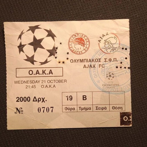 Olympiakos Ajax ticket used