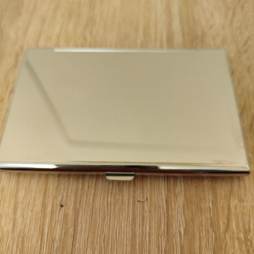 Metal card holder Nautical Week 2008 new, silver finish