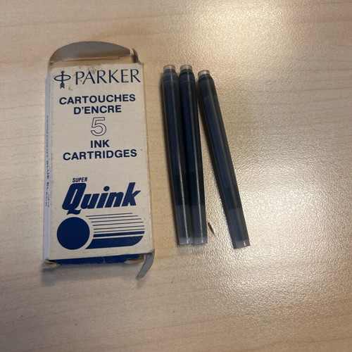 Parker ink cartridges 3, dark blue like new