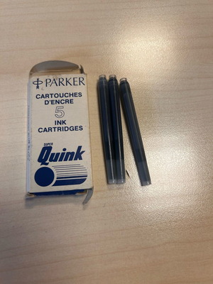Parker ink cartridges 3, dark blue like new