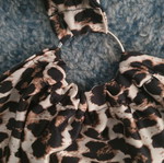 Long dress animal print like new, black and brown