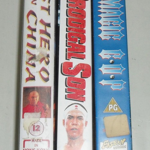 3xVHS-Video tapes used with English subtitles Martial Arts