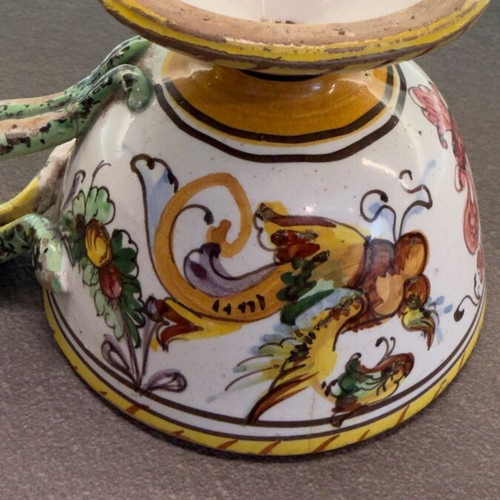 Italian Majolica Pottery 18th Century Used Hand-Painted