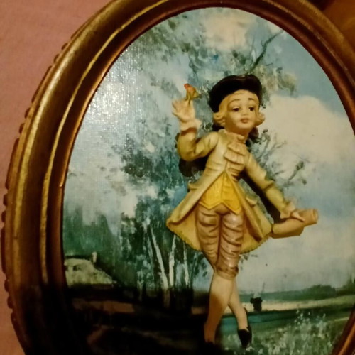 Old framed art print