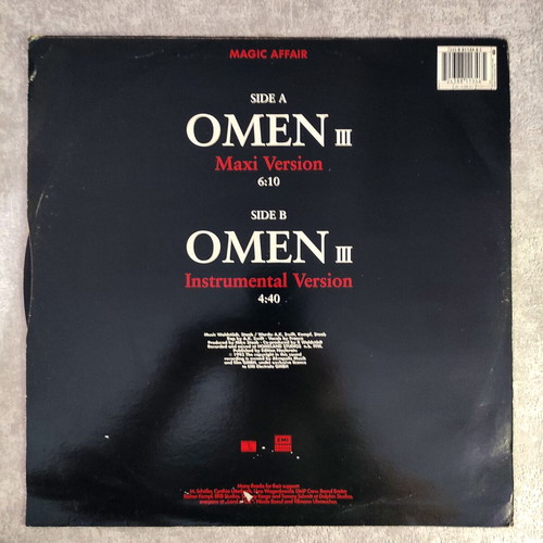 Magic Affair Omen III 12'' Vinyl Maxi Single 1994 used
