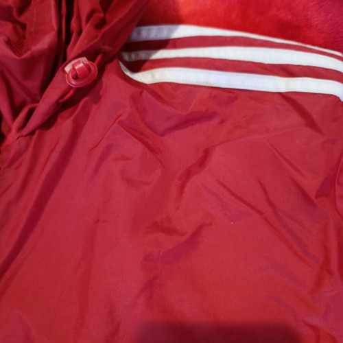 Adidas men's windbreaker jacket XL like new, red with white stripes