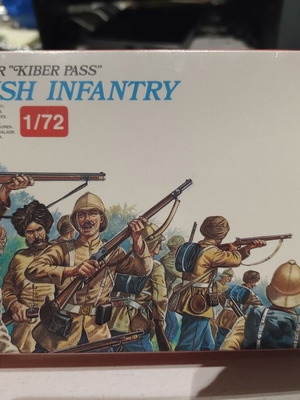 British Infantry 1/72 scale figures, new, Esci 232, pack of 50