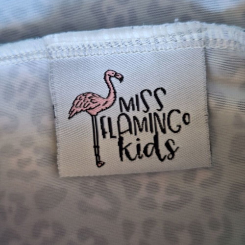 Miss Flamingo Kids Leopard Print Active Leggings, turquoise