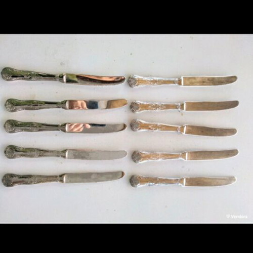 Vintage silver-plated Kings Pattern cutlery set, 50 pieces