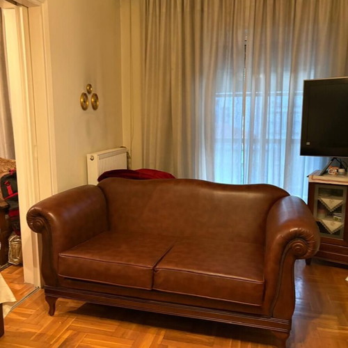 Leather sofas used, three-seater and two-seater