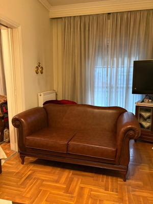 Leather sofas used, three-seater and two-seater