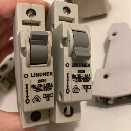Panel switches used, 4 Lindner rail circuit breakers and matrix with cap