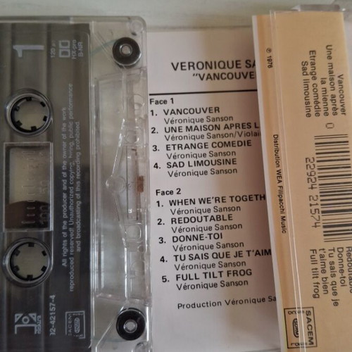 Veronique Sanson Vancouver French jazz cassette