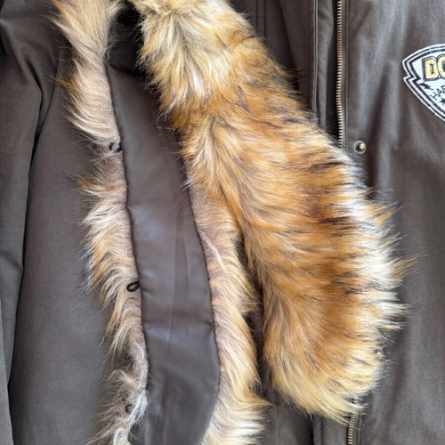 Toi&Moi jacket with detachable fur like new, green