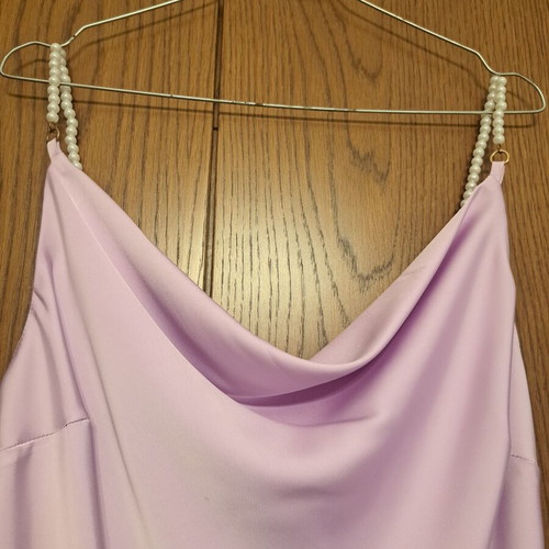 Midi lilac satin dress