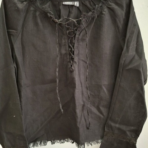 Vintage Mexx black shirt with cord, like new, size 36