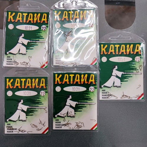 Японски куки Katana нови, комплект от 5, номер 22