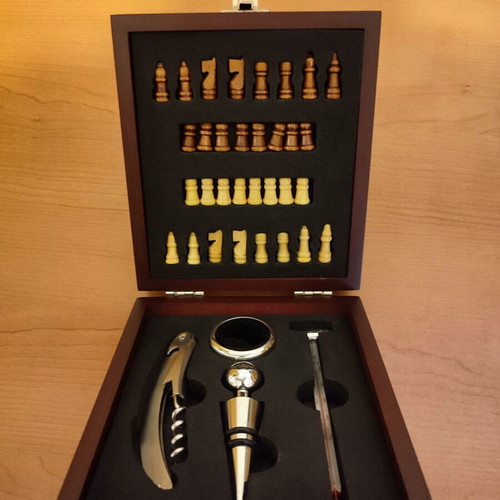 Chessboard and wine set 287968 new