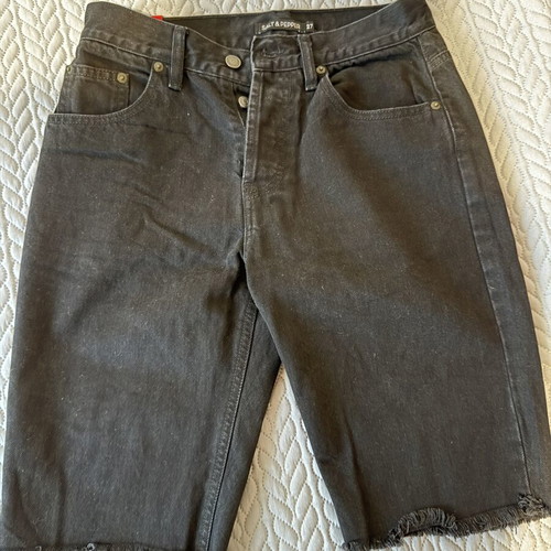 Salt & Pepper black denim bermuda shorts like new, size 27 (S)