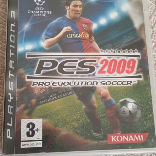 PES 2009 Pro Evolution Soccer PS3 game like new, UEFA Champions League