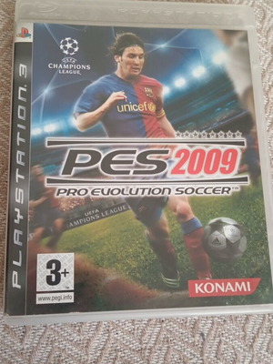 PES 2009 Pro Evolution Soccer PS3 game like new, UEFA Champions League