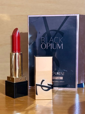 Ysl mini lipstick Rouge Pur Couture και Black Opium άρωμα 1,2ml καινούργιο