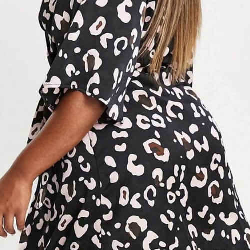 Liquorish Curve Wrap Dress new, black, size 4XL