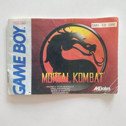 Mortal Kombat Nintendo Game Boy used, Greek first edition