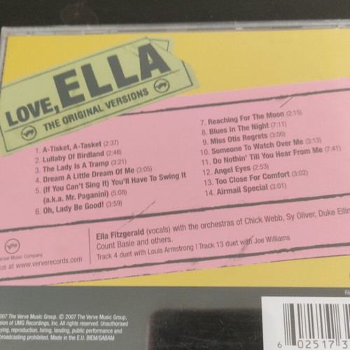 Ella Fitzgerald Love Ella CD like new, jazz