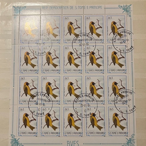 Stamp pages used, pack of 10, uncut, excellent condition