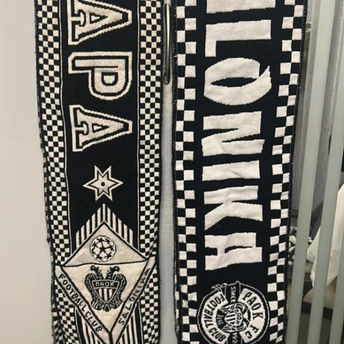 PAOK scarves pack of 2, like new, authentic