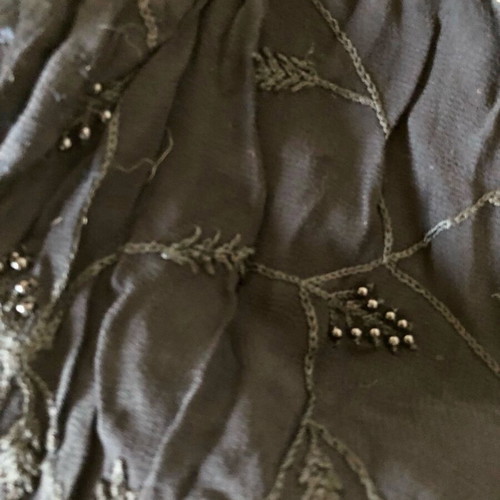 Velvet boho scarf 2 ways like new, black and gray