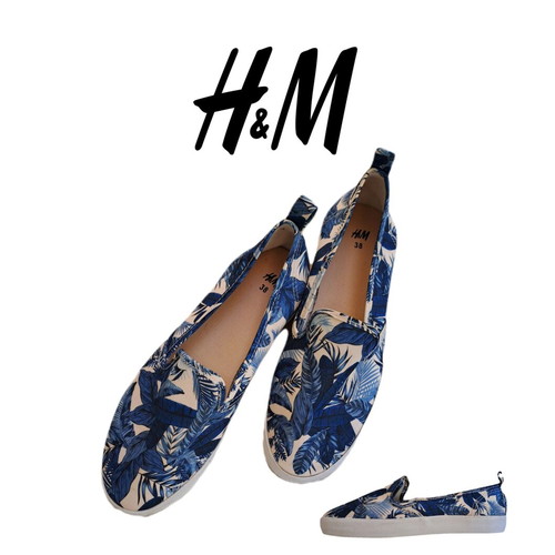 H&M women's floral shoes like new, espadrilles size 38