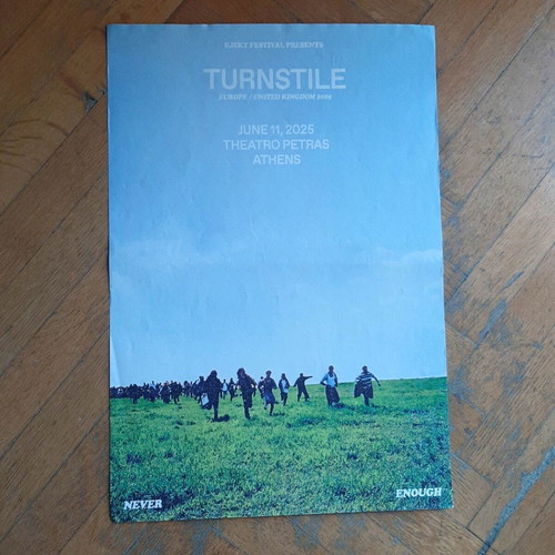 Turnstile original concert poster like new, Theatro Petras 2025