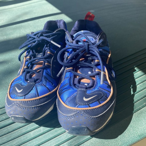Nike Air Force women's sneakers like new, beige and blue, size 40