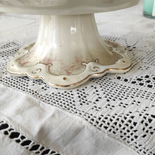 Serving platter for sweets like new, porcelain