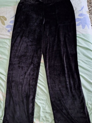 Velvet pants black XXL like new with pockets