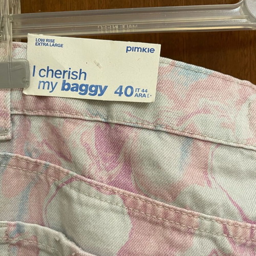 Pimkie denim baggy low rise 38 EU M new multicolor