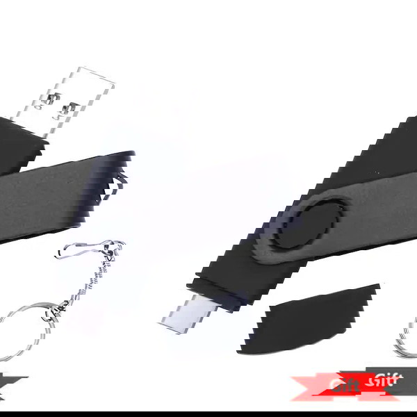 USB Flash Drive 64GB – Type-C OTG, Περιστρεφόμενο Μεταλλικό Design με Μπρελόκ (Καινούργιο)