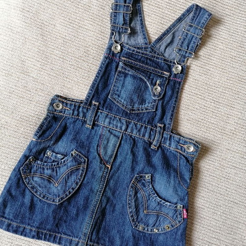 Levi’s denim dungaree dress for 2-year-old girl