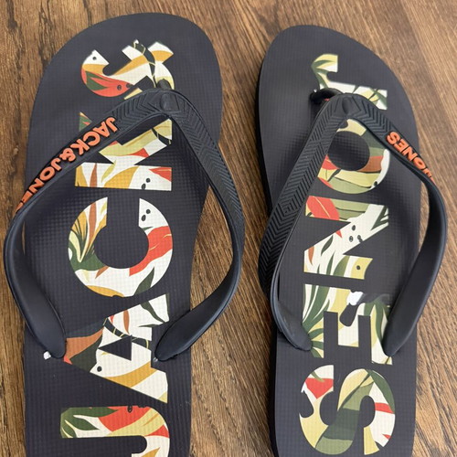 Jack & Jones men's flip flops new, dark blue size 42/43