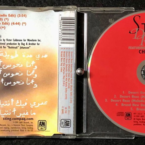 Sting Featuring Cheb Mami Desert Rose CD used, pop